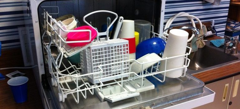 Dishes in the dishwasher