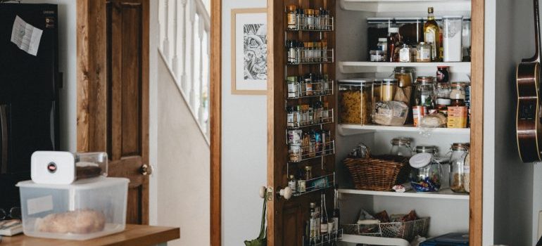 cluttered pantry